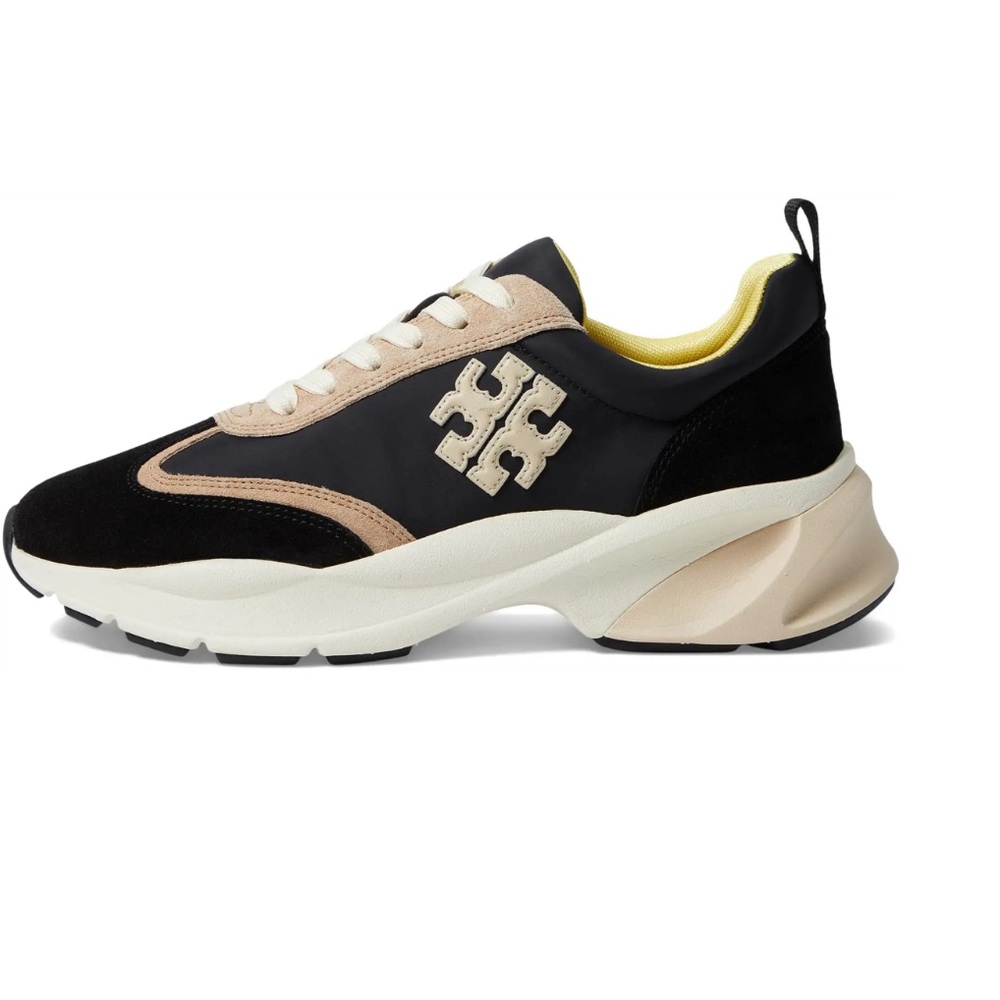 Tory Burch Good Luck Trainer Perfect Black and New Ivory 10